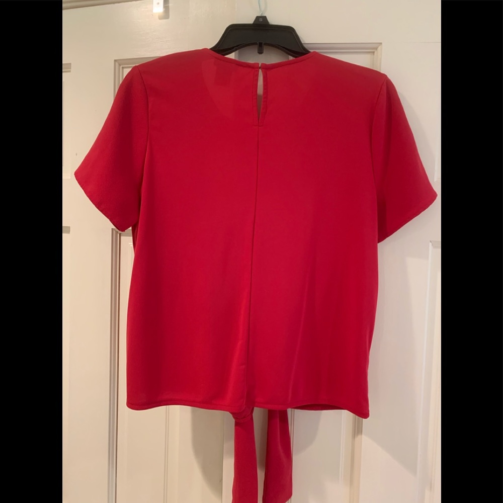Nwot ann Taylor red tie top - Picture 3 of 3